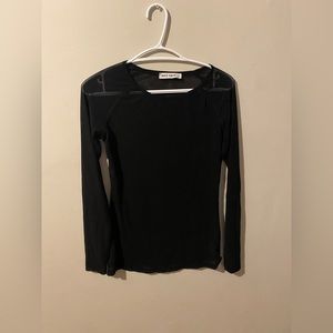 Long sleeve mesh top